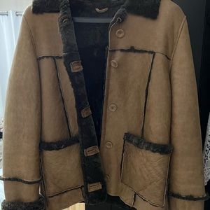 COPY - LEATHER JACKET WITH SHERLING LINING